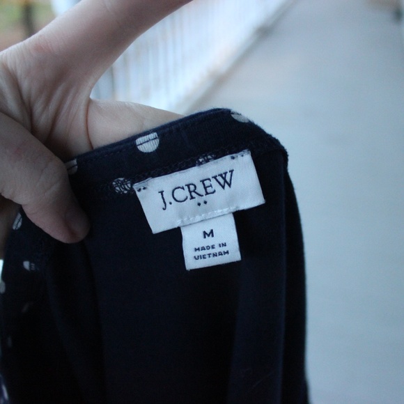 J. Crew Black &White Polka dot top square neckline - Picture 6 of 10